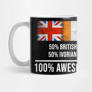 50% British 50% Ivorian 100% Awesome - Gift for Ivorian Heritage From Ivory Coast Mug